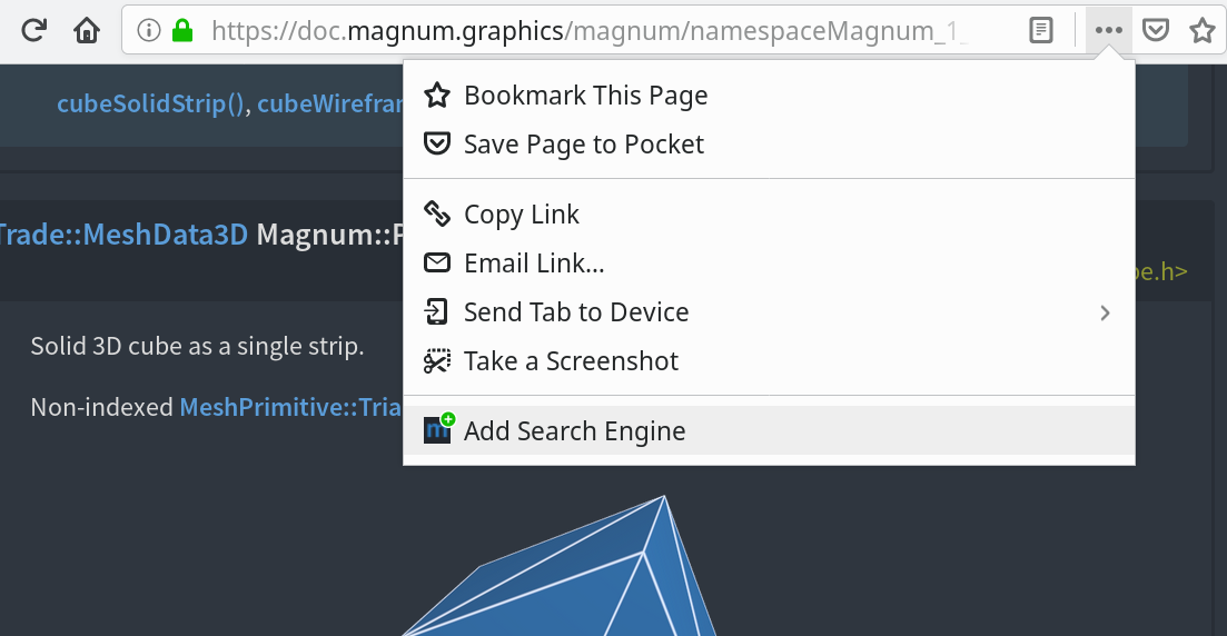 Improved Doxygen documentation and search | Magnum Engine Blog
